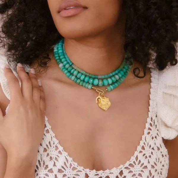 Teeny Green Chrysoprase Gemstone Necklace sold by HART product image thumbnail 2