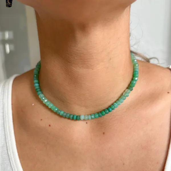 Teeny Green Chrysoprase Gemstone Necklace sold by HART product image thumbnail 3