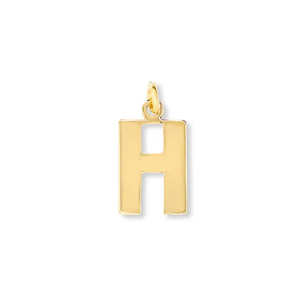 Flat Letter H Charm sold by HART