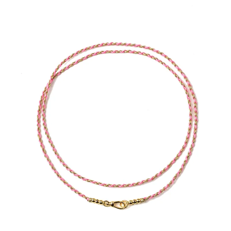 Pink and Gold Twist Necklace Cord sold by HART