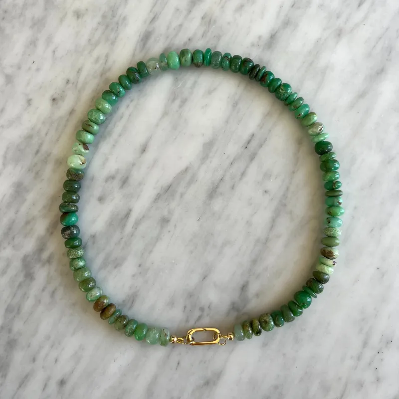 Chrysoprase Gemstone Necklace sold by HART