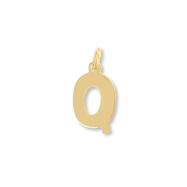 Flat Letter Q Charm sold by HART