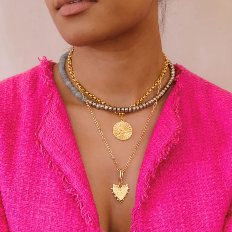 50/50 Pyrite + Amazonite Gemstone Necklace sold by HART product image thumbnail 2