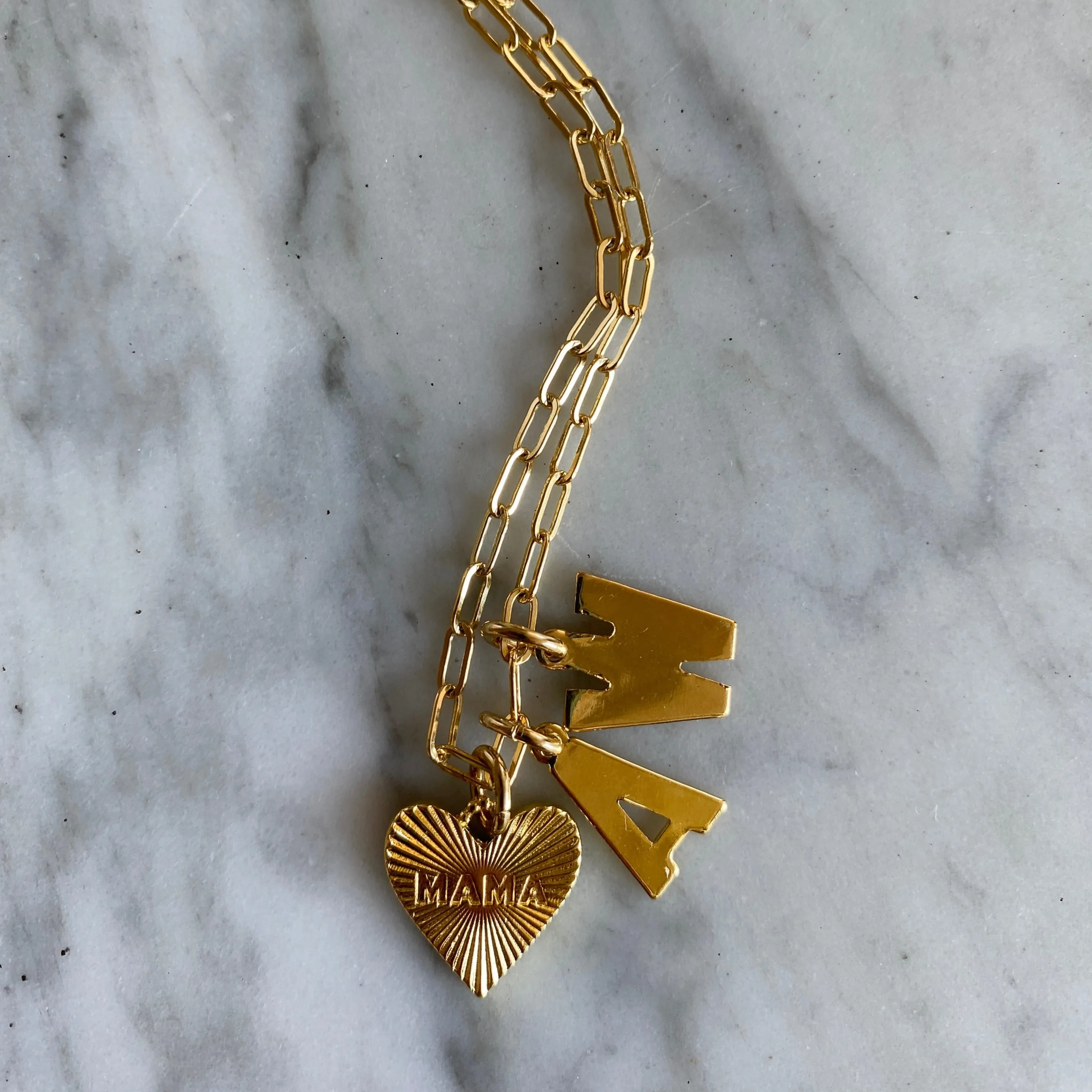 Personalized Dainty MAMA Initials Necklace sold by HART product image thumbnail 3