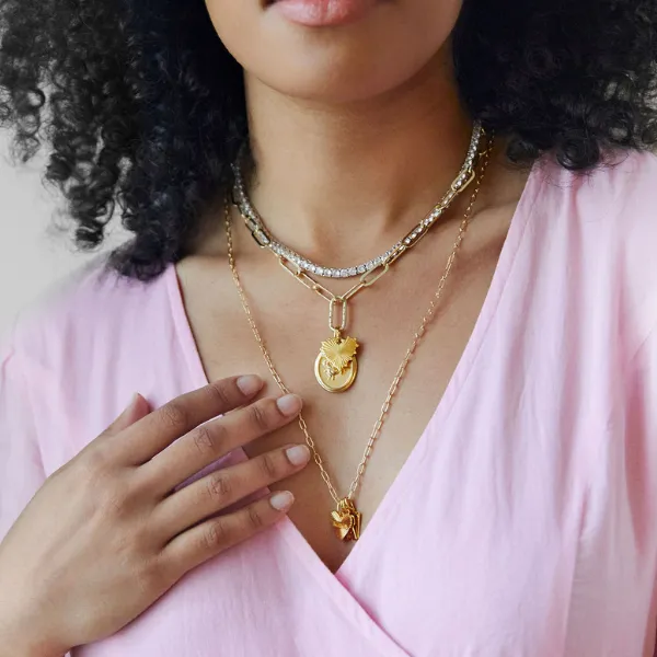 Personalized Dainty MAMA Initials Necklace sold by HART product image thumbnail 4