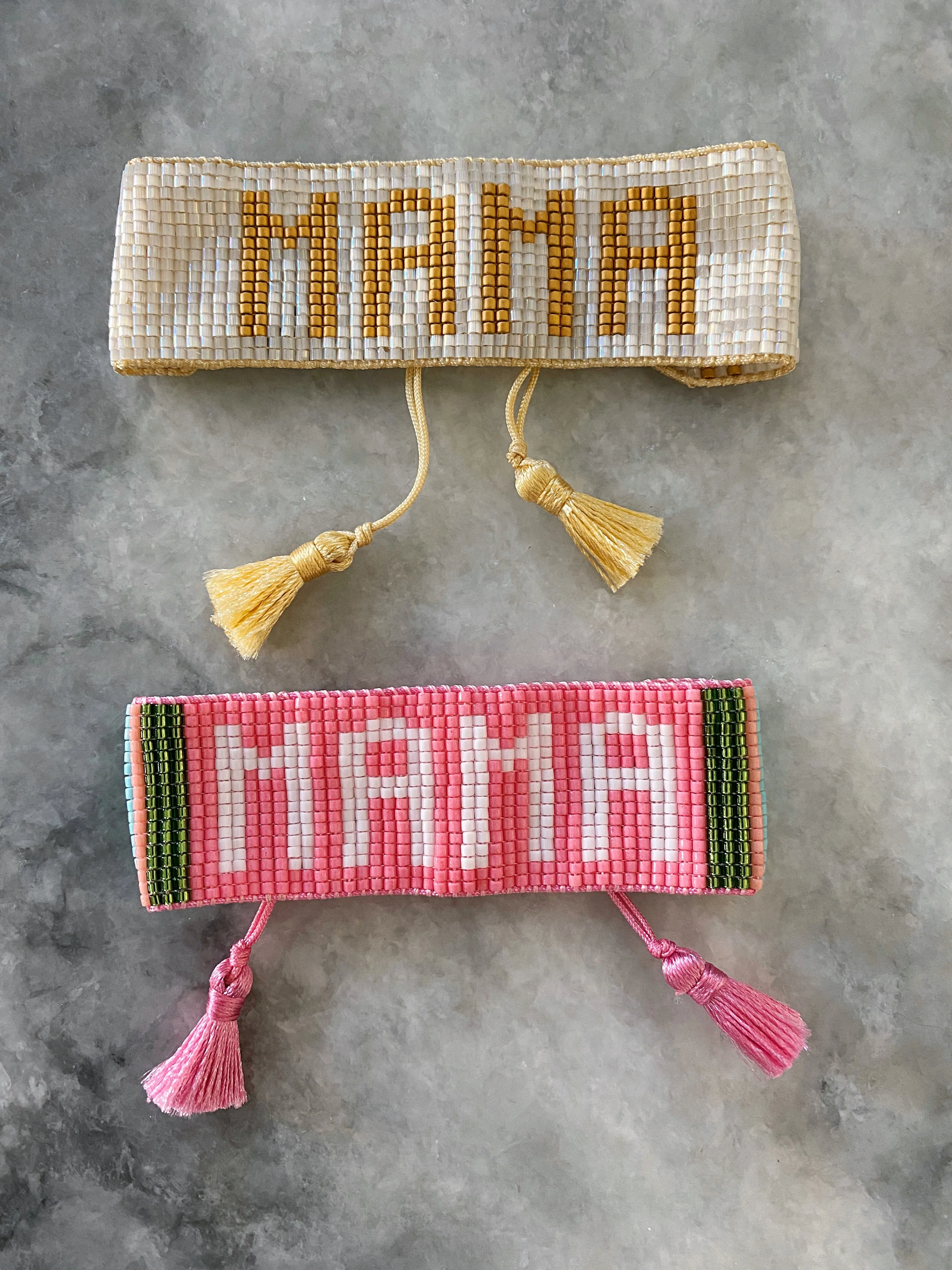 Pink MAMA Beaded Bracelet sold by HART product image thumbnail 4