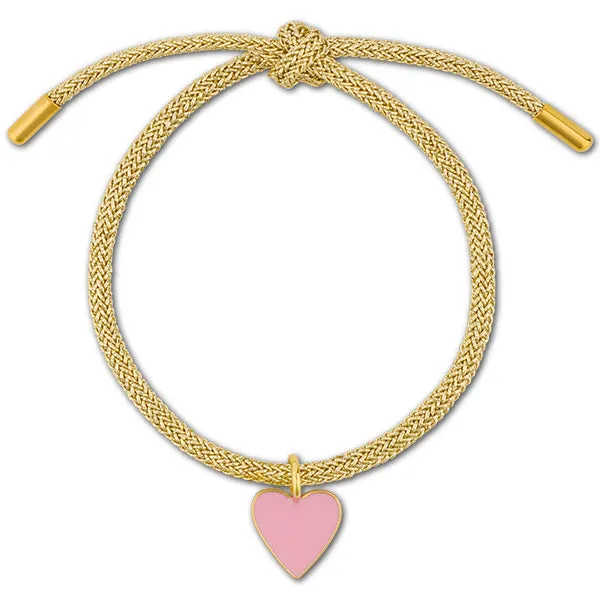 Gold Lurex Bracelet with Small Enamel Heart sold by HART product image thumbnail 2