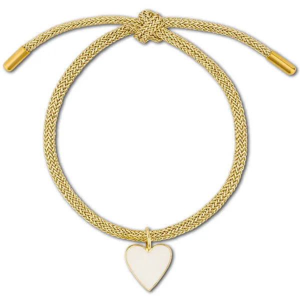 Gold Lurex Bracelet with Small Enamel Heart sold by HART product image thumbnail 3