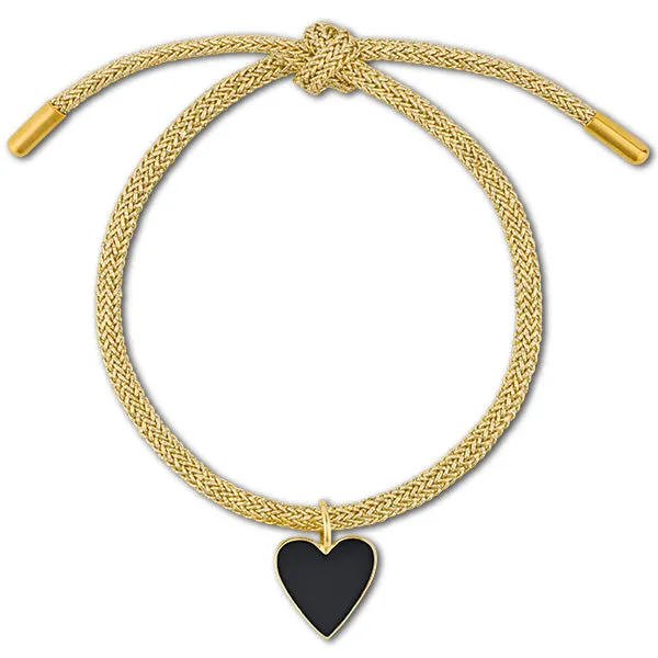 Gold Lurex Bracelet with Small Enamel Heart sold by HART product image thumbnail 4