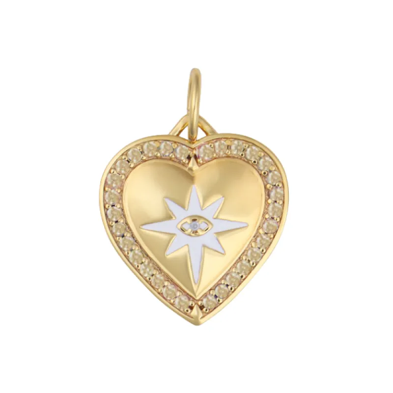 Enamel Seeing Heart Charm sold by HART