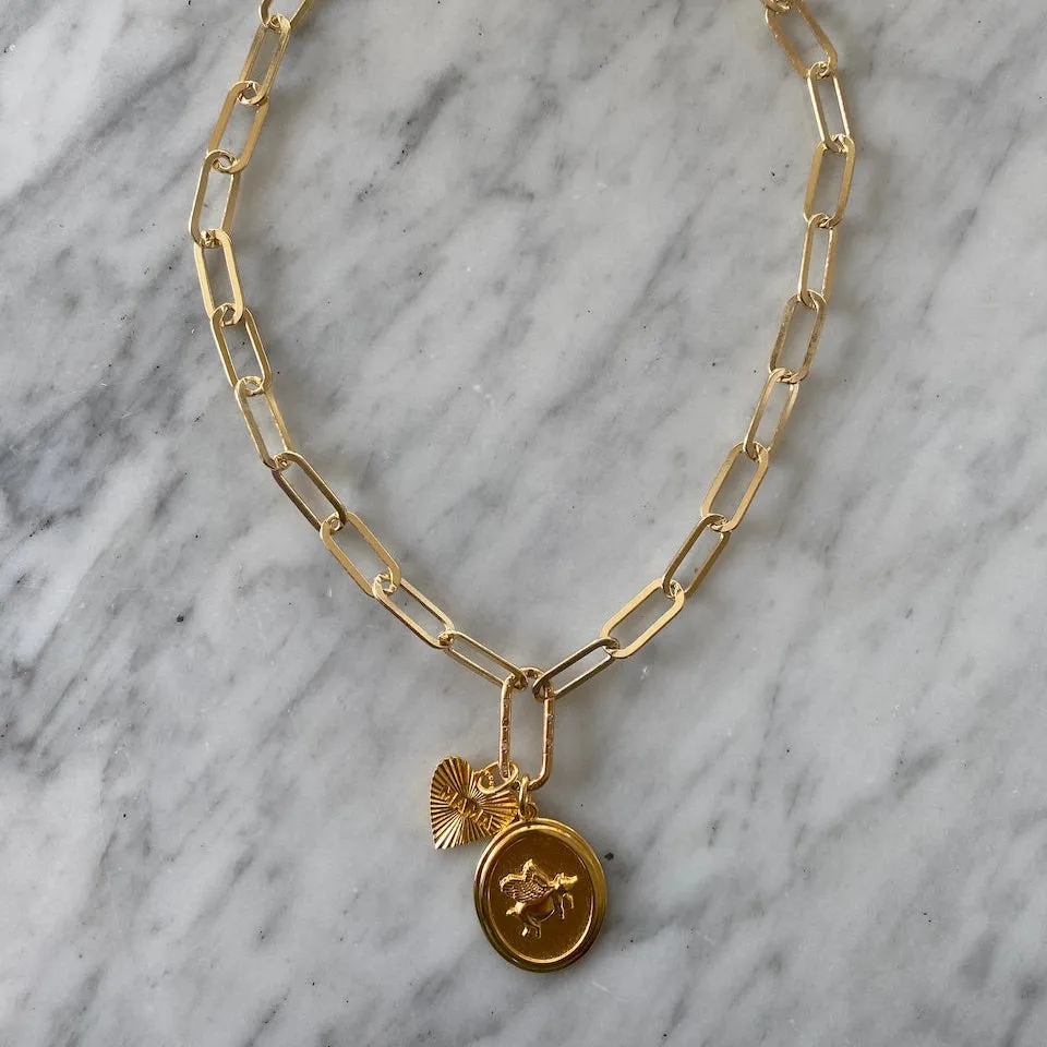 Jumbo Link Collar Necklace with Clip sold by HART product image thumbnail 3