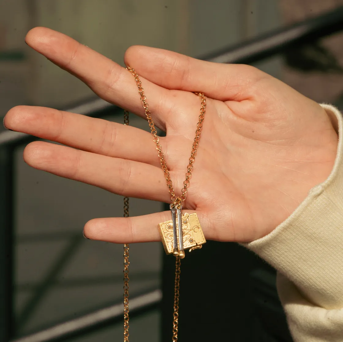 Courtney Grow's Etched Vesta Case Cluster Necklace sold by HART product image thumbnail 3