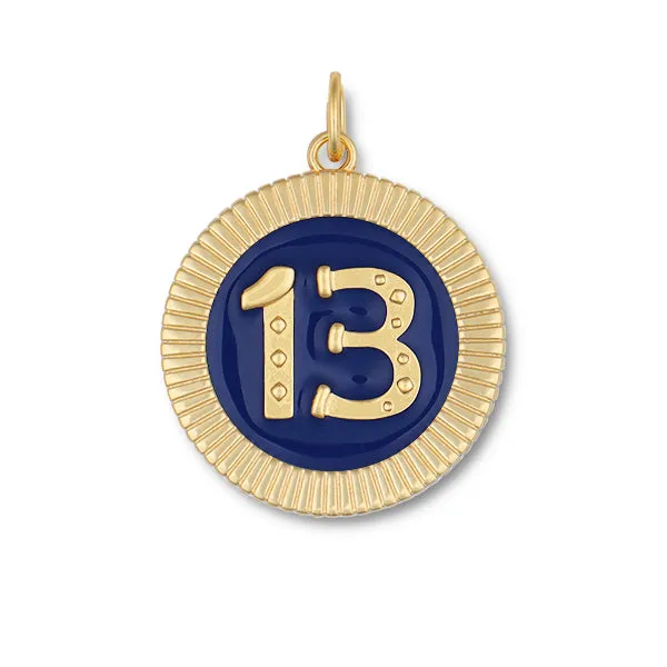 Lucky 13 Navy Poker Chip sold by HART