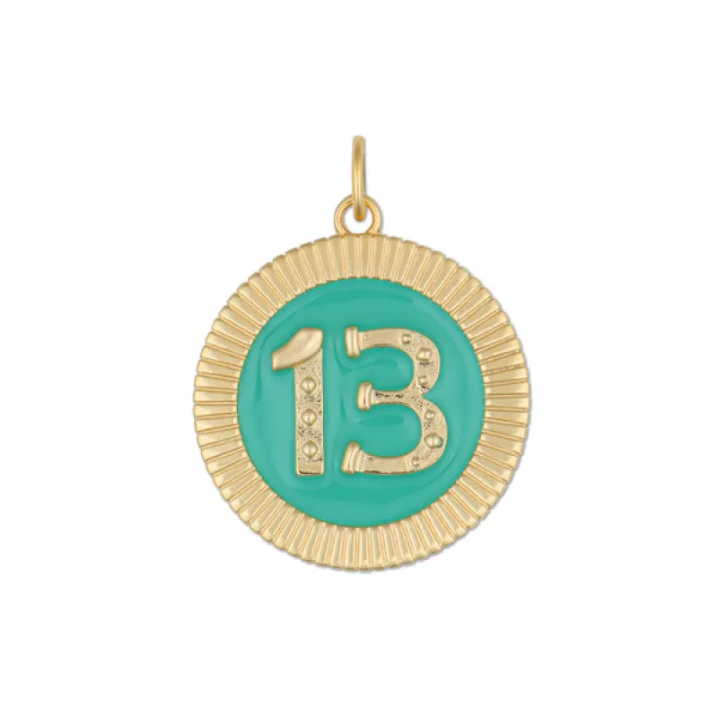 Lucky 13 Green Poker Chip sold by HART