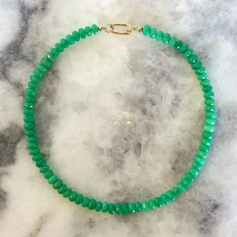 Chryso Chalcedony Gemstone Necklace sold by HART