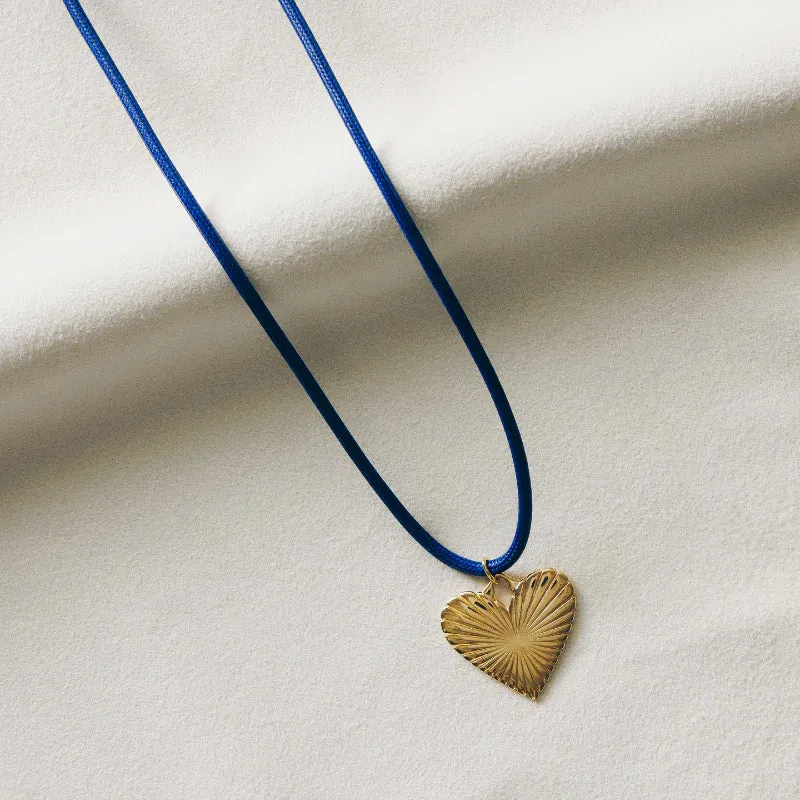 Exclusive GAP Denim Ribbed Heart of Gold Necklace sold by HART product image thumbnail 3