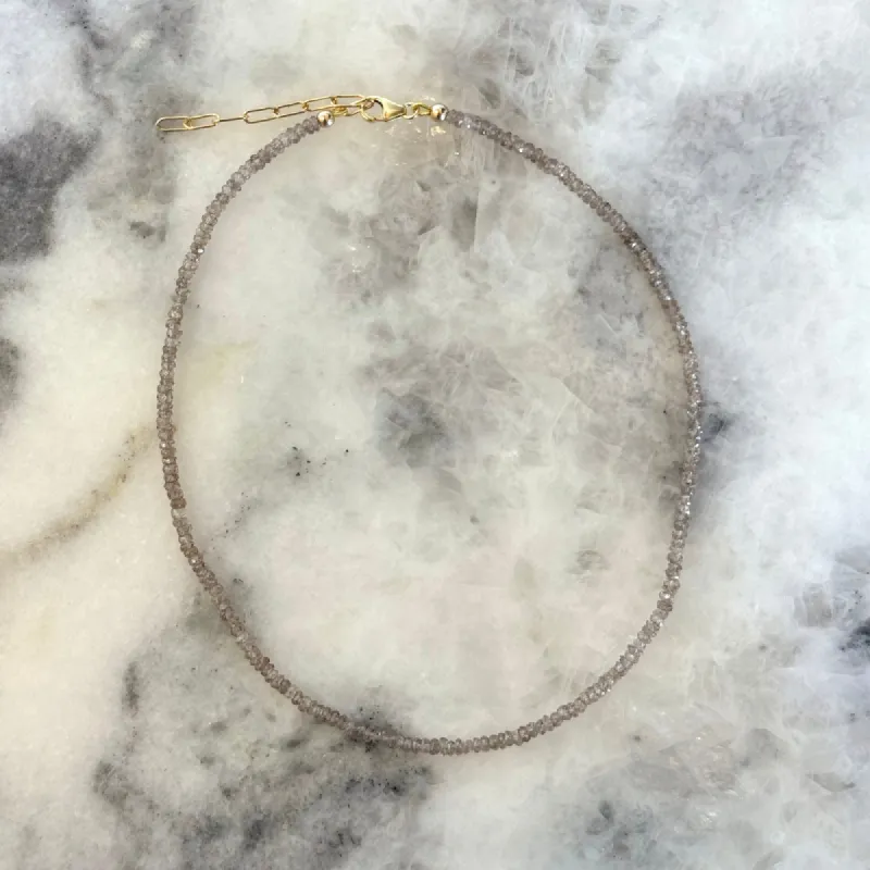 Teeny Brown Zircon Gemstone Necklace sold by HART