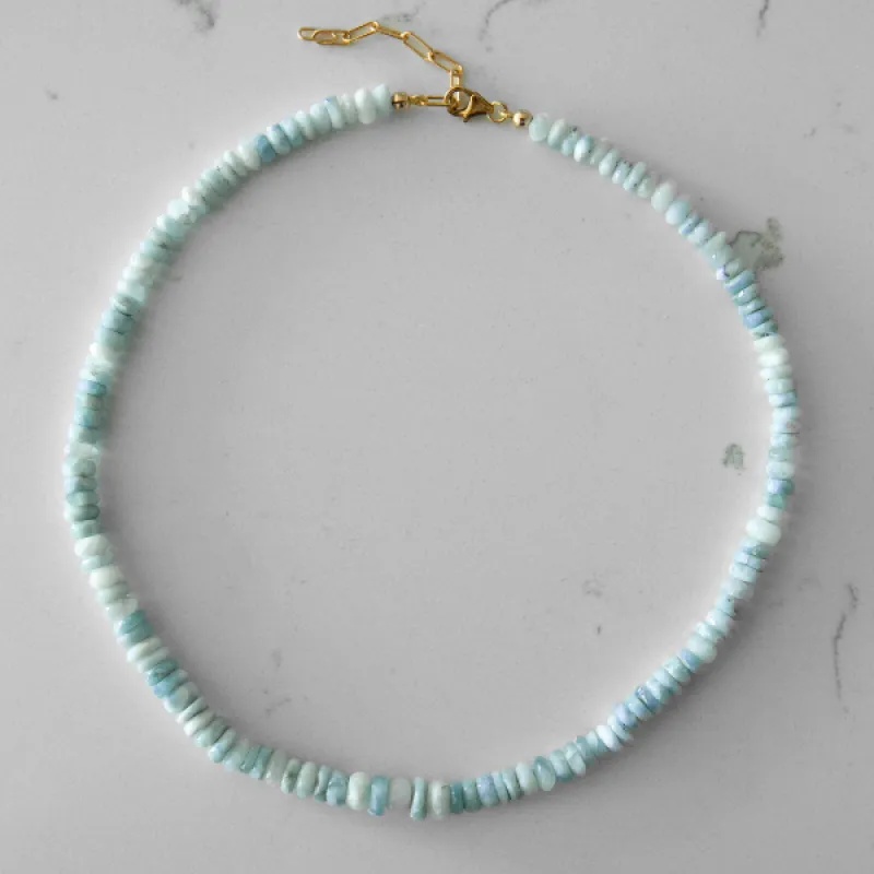 Small Blue Larimar Gemstone Necklace sold by HART