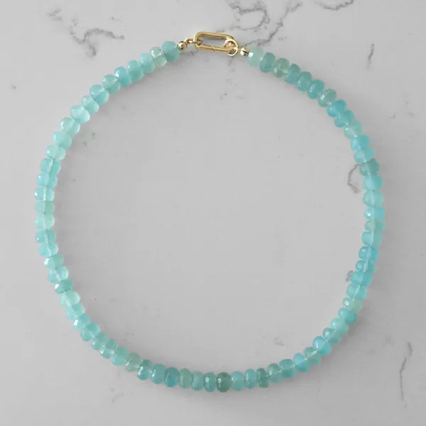 Blue Chalcedony Gemstone Necklace sold by HART