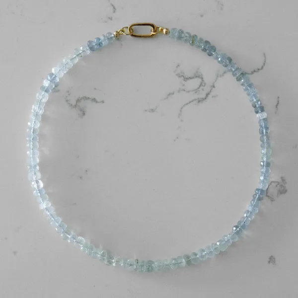 Light Aquamarine Gemstone Necklace sold by HART