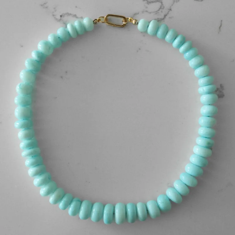 Jumbo Graduated Blue Opal Gemstone Necklace sold by HART