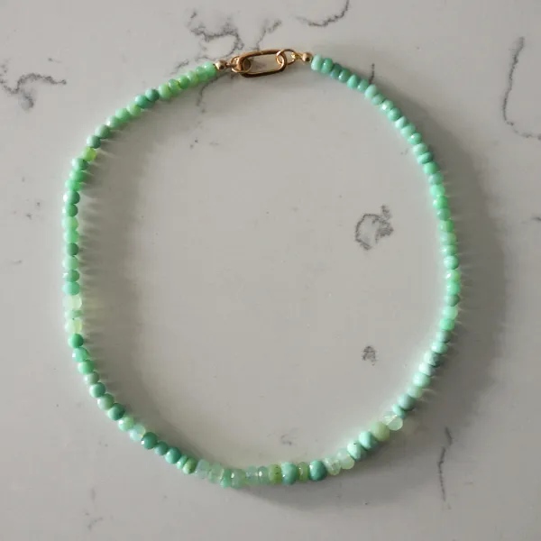 Small Chryso-Chalcedony Gemstone Necklace sold by HART