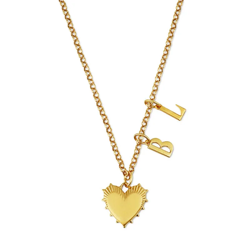 Personalized Small Heart of Gold Necklace sold by HART