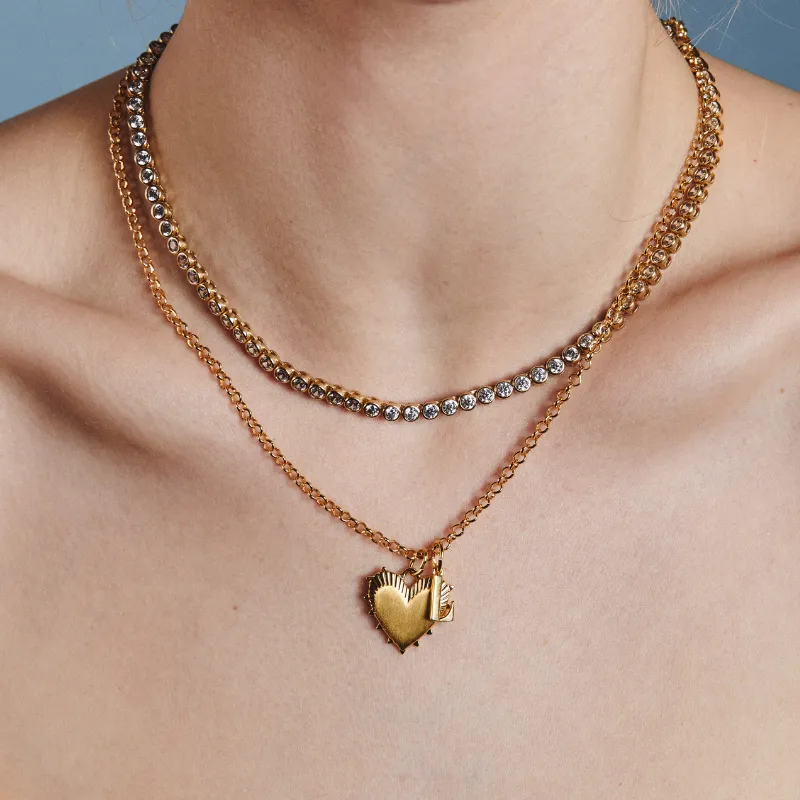 Personalized Small Heart of Gold Necklace sold by HART product image thumbnail 2