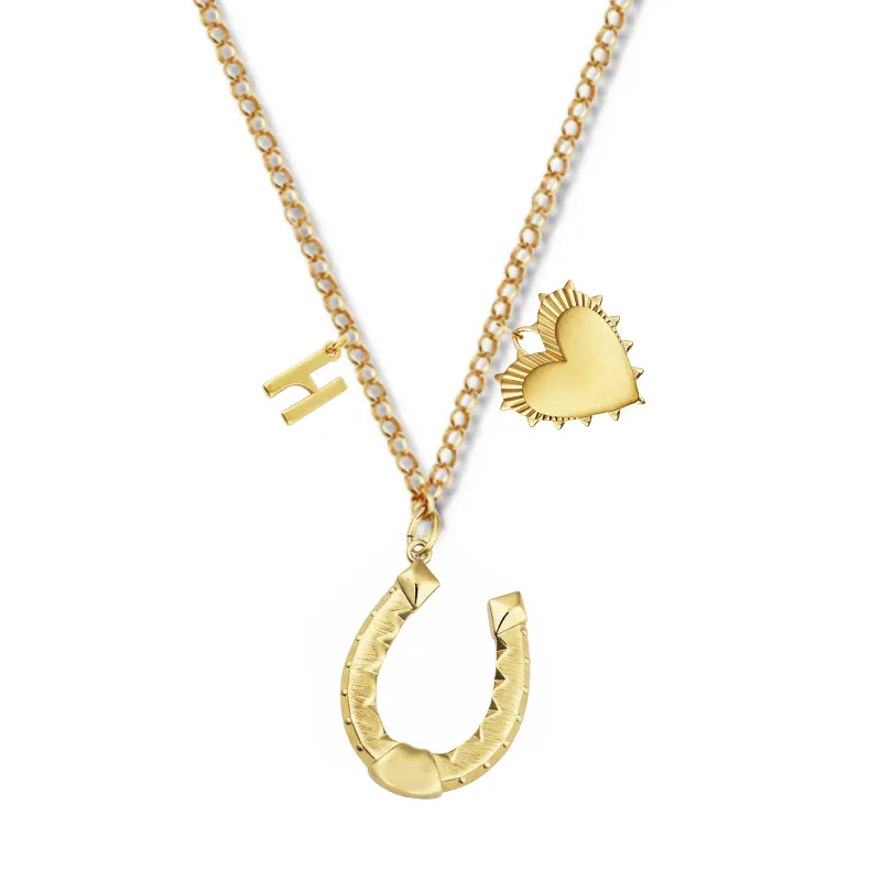 Personalized Fortuna Horseshoe Necklace sold by HART