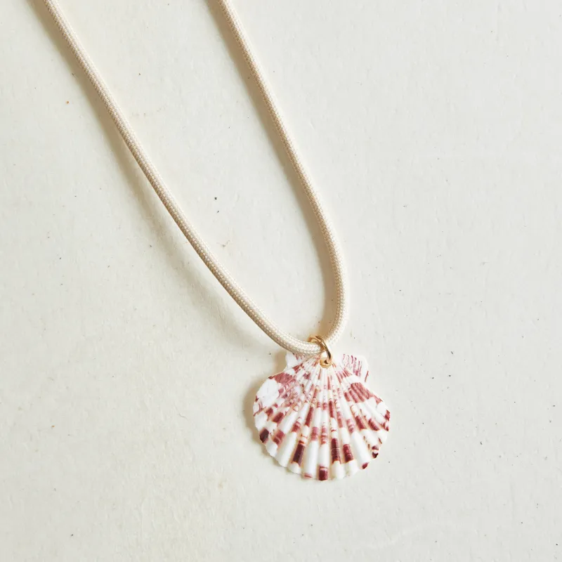 Striped Scallop Shell Cord Necklace sold by HART product image thumbnail 3