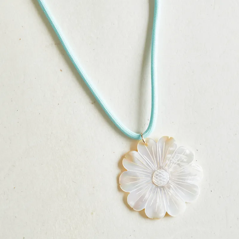 Mother of Pearl Daisy Cord Necklace sold by HART product image thumbnail 5