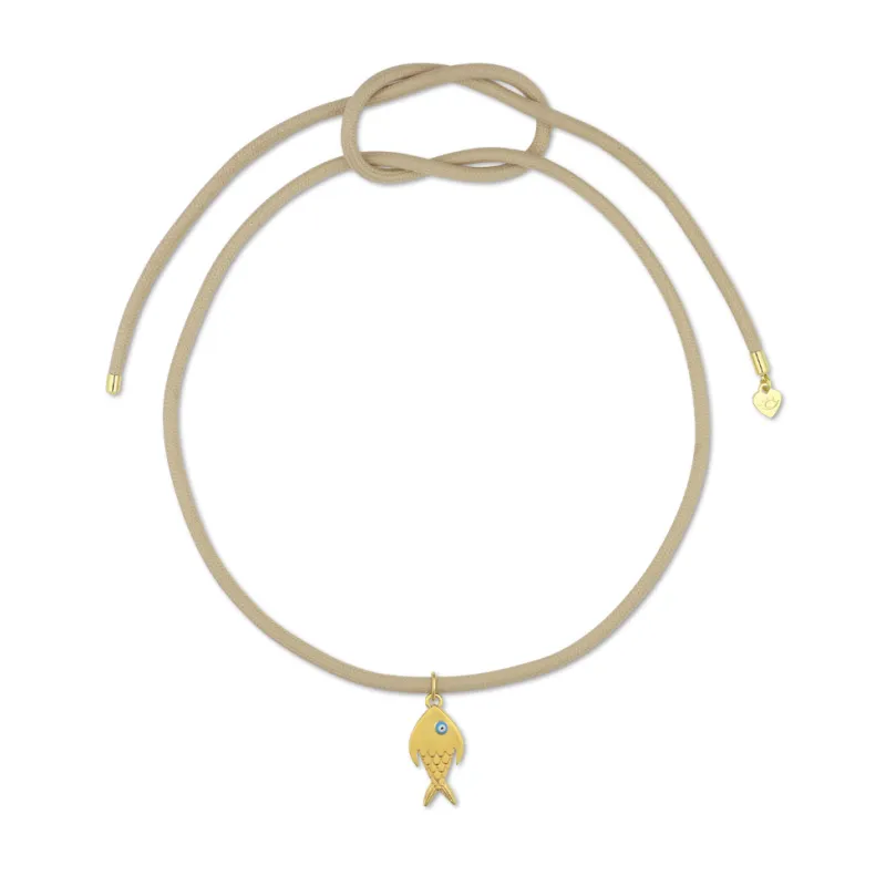 Dune Ecru Necklace Cord with Fish Charm sold by HART