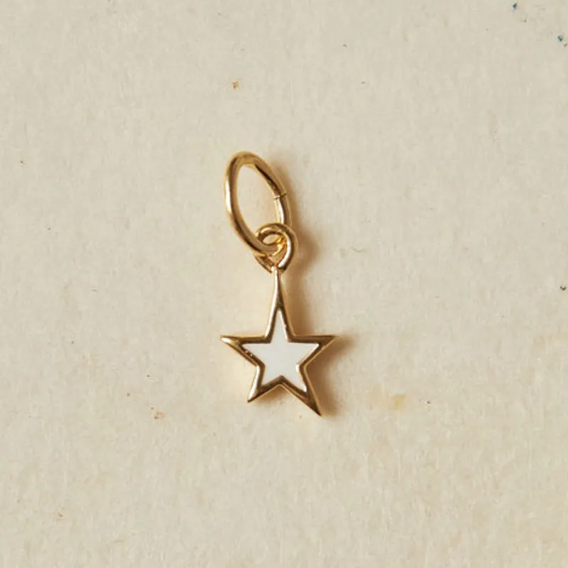 Mini White Enamel Star Charm sold by HART product image thumbnail 2