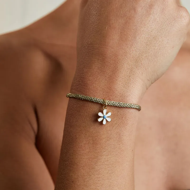 Mini White Enamel Flower Charm sold by HART product image thumbnail 3