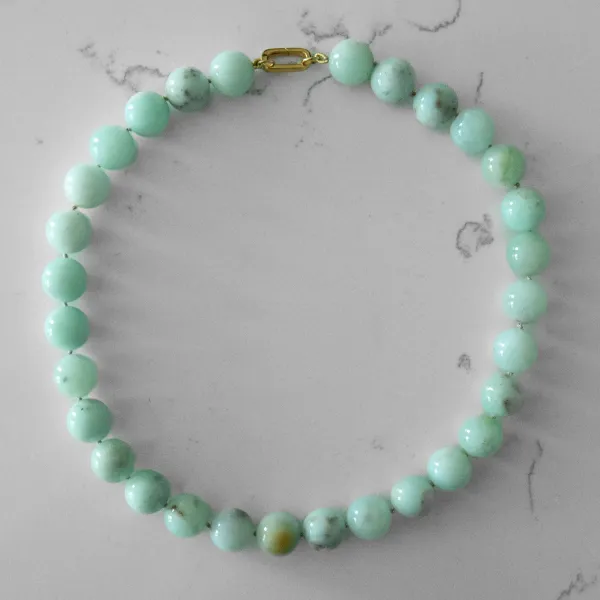 Jumbo Chrysoprase Knotted Gemstone Necklace sold by HART