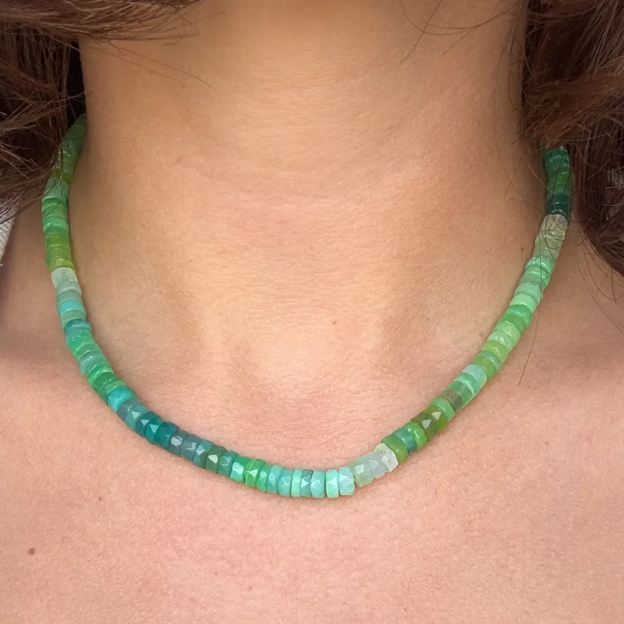 Heishi Chrysoprase Gemstone Necklace sold by HART product image thumbnail 2