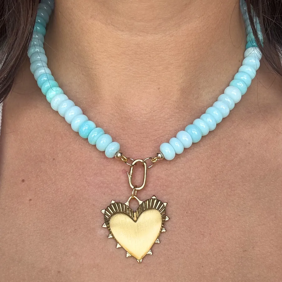 Light Sky Blue Opal Gemstone Necklace sold by HART product image thumbnail 3