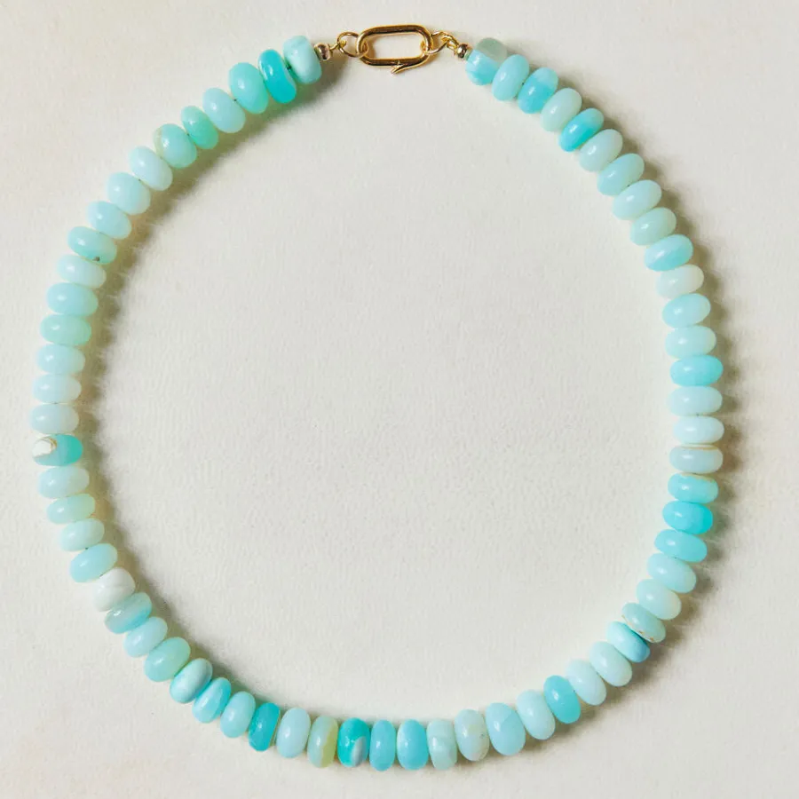 Light Sky Blue Opal Gemstone Necklace sold by HART
