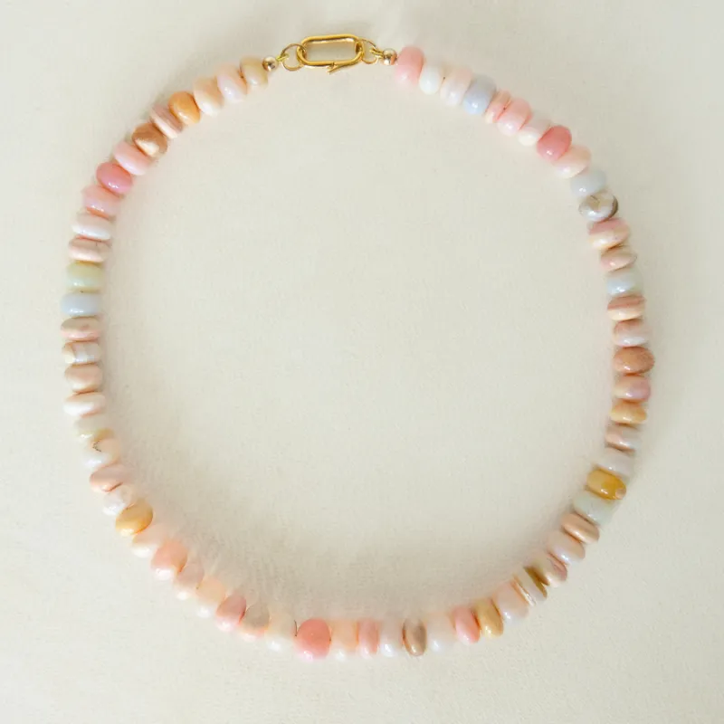 Shaded Pink Opal Gemstone Necklace sold by HART