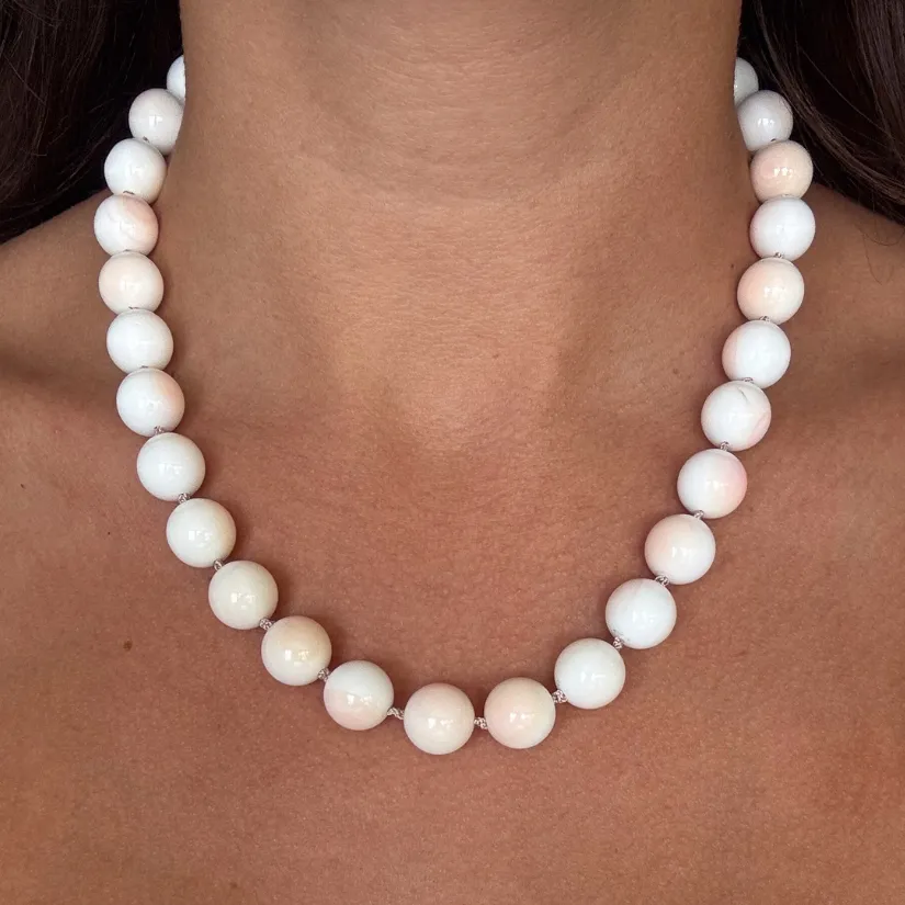 Jumbo Conch Shell Knotted Gemstone Necklace sold by HART product image thumbnail 2