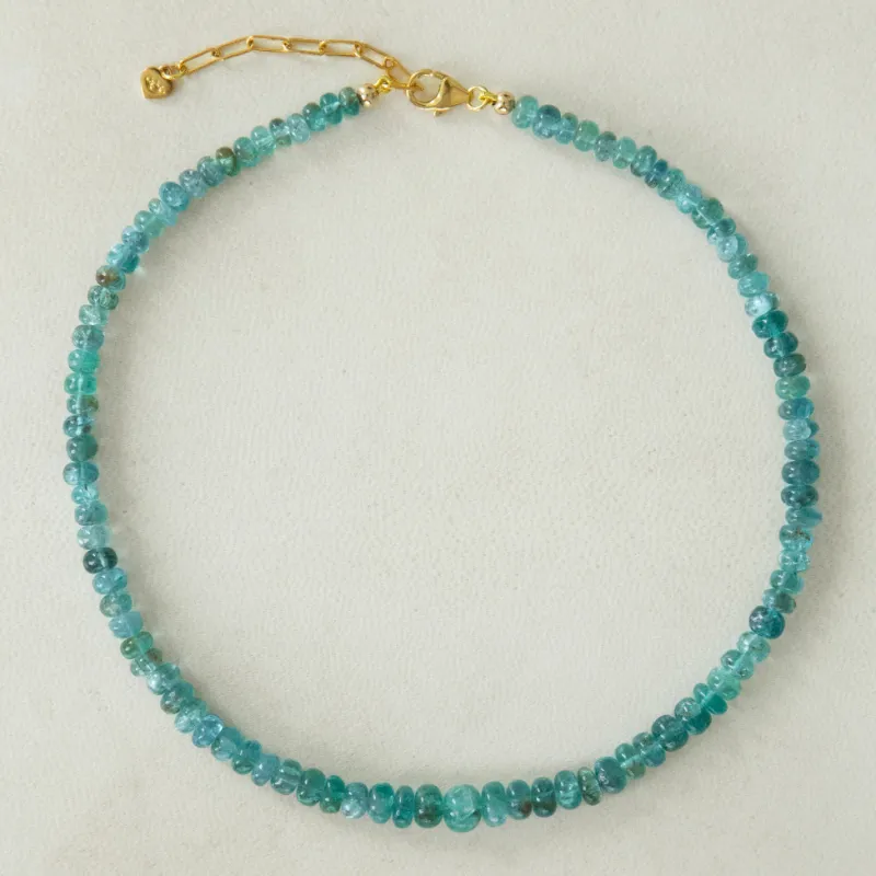 Small Blue Apatite Gemstone Necklace sold by HART