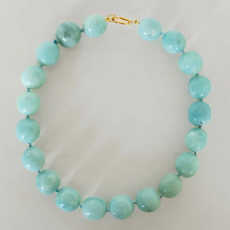 Jumbo Amazonite Knotted Gemstone Necklace sold by HART