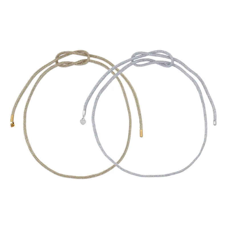 Gold & Silver Lurex Necklace Cord Bundle sold by HART