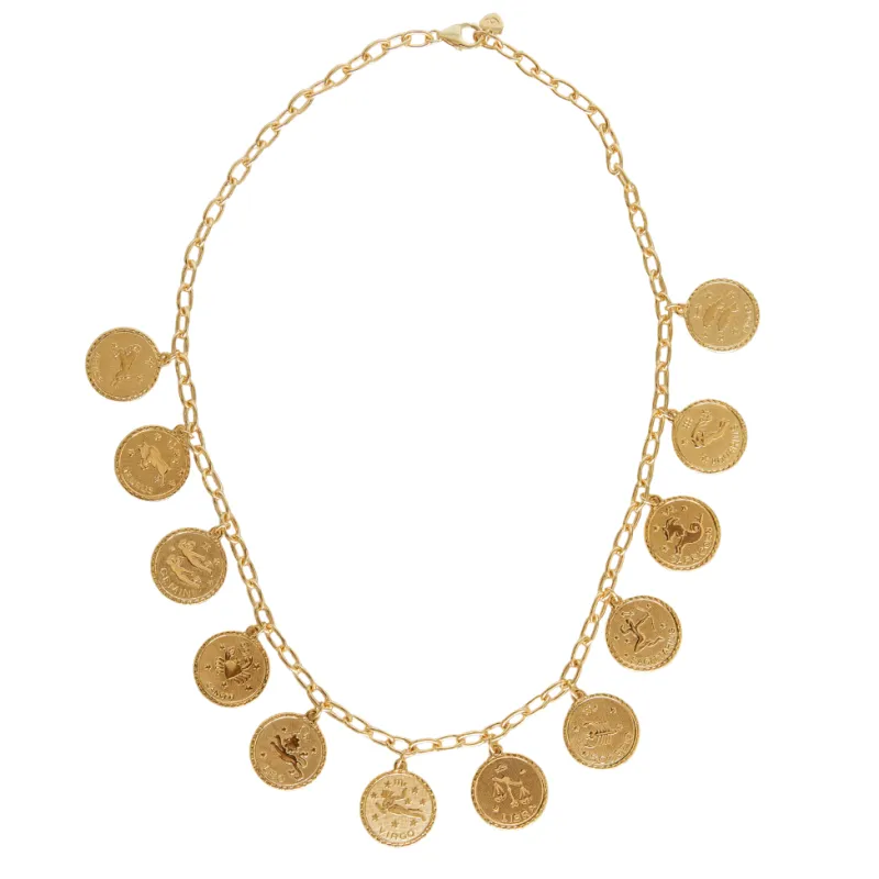 The 12 Zodiacs Charm Necklace sold by HART