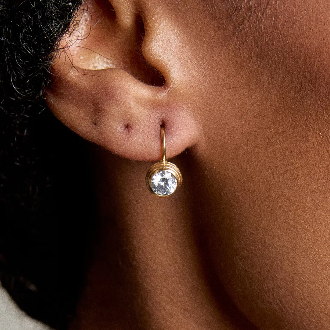 Bezel Drop Earrings sold by HART product image thumbnail 4