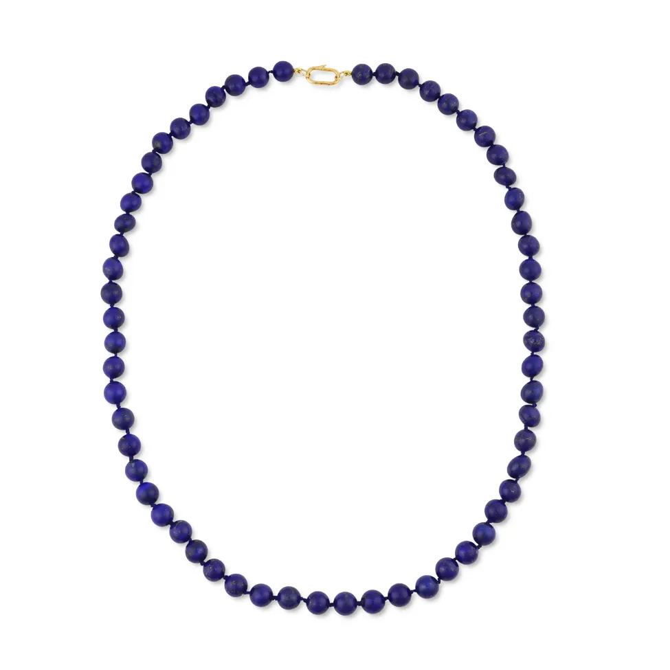 Long Lapis Lazuli Knotted Gemstone Necklace sold by HART