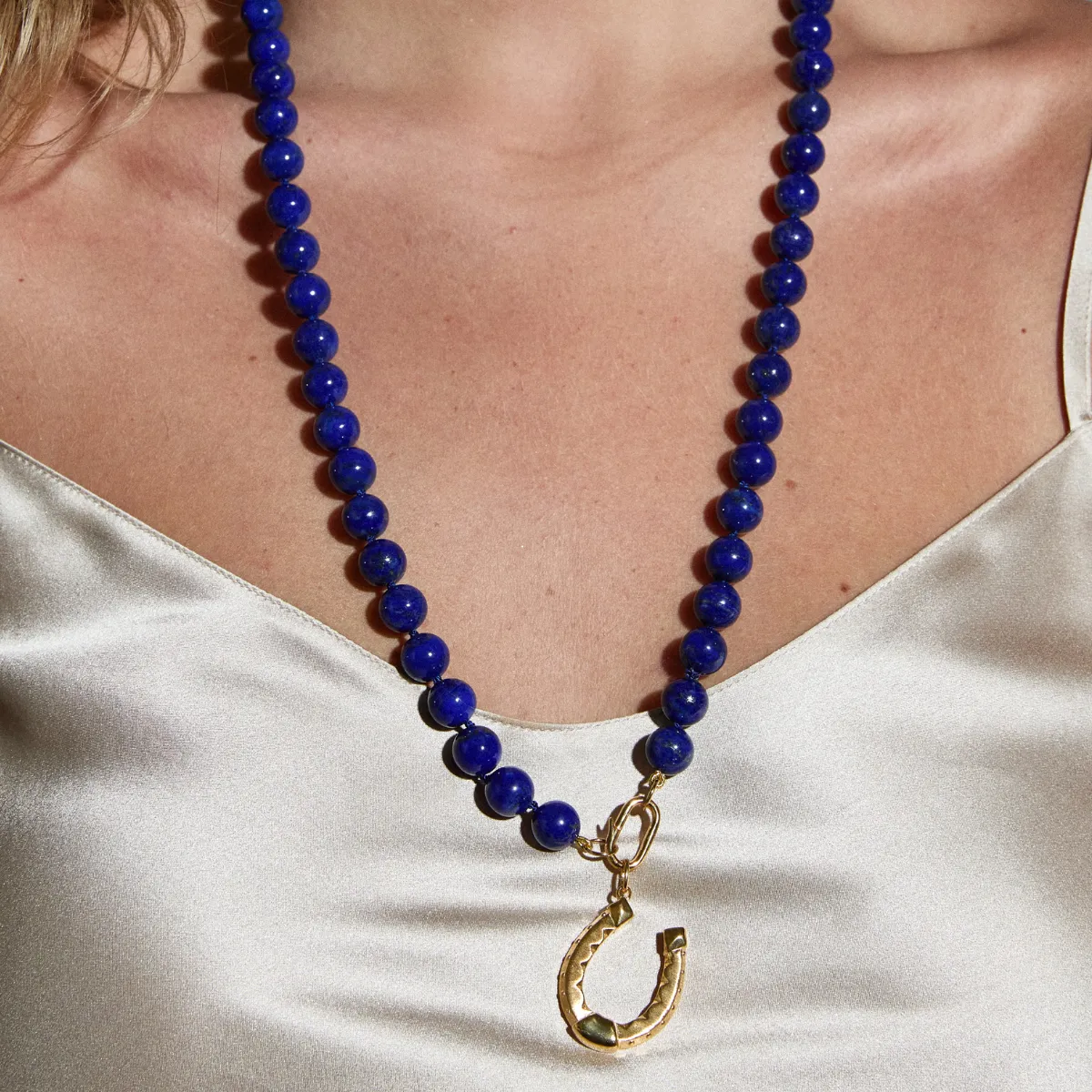 Long Lapis Lazuli Knotted Gemstone Necklace sold by HART product image thumbnail 3