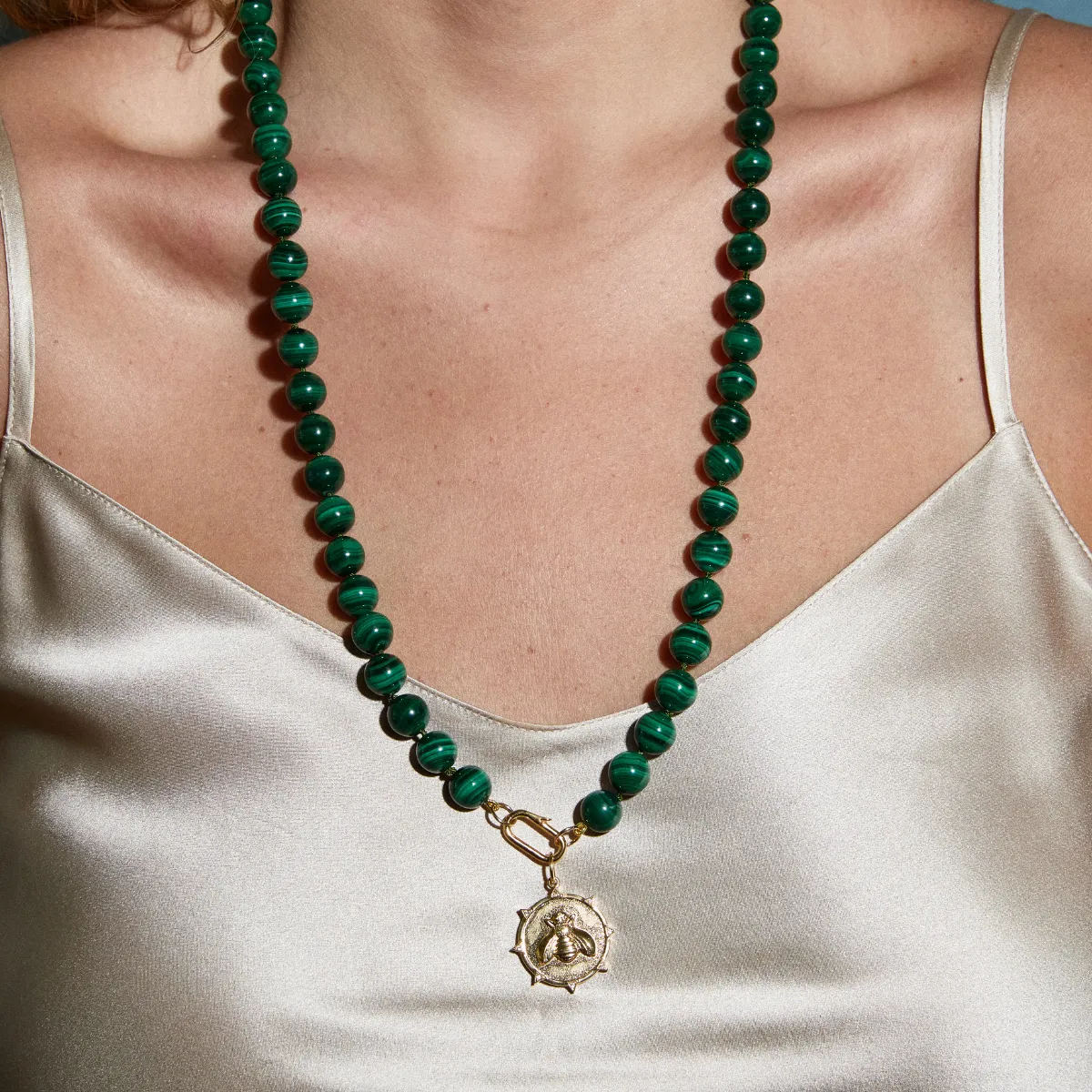 Long Malachite Knotted Gemstone Necklace sold by HART product image thumbnail 3