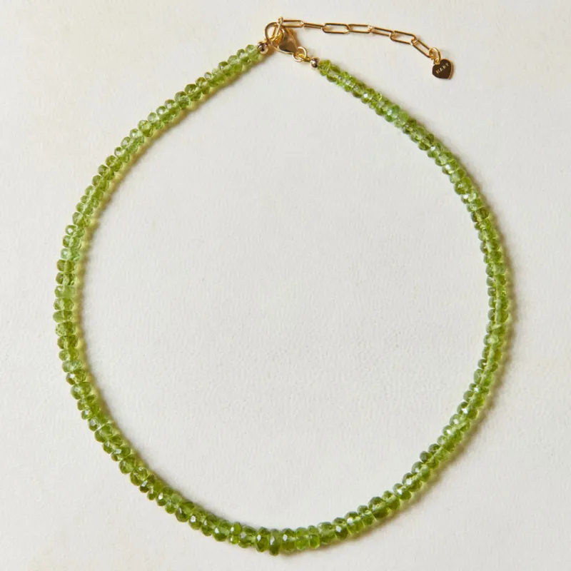 Small Green Peridot Gemstone Necklace sold by HART