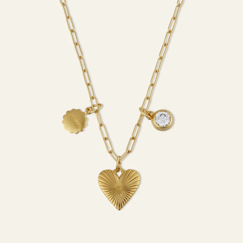 HART x GAP Exclusive Ribbed Heart of Gold Necklace sold by HART